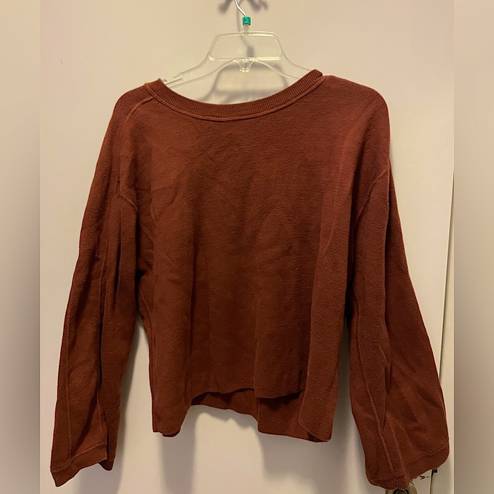 vince burnt orange / terracotta cropped sweater